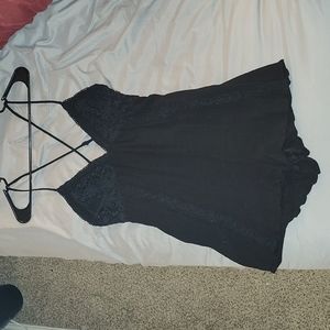 Black Romper with Lace